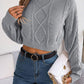 Urvashi Jumper | Dames Herfst Kort Gebreide Jumper met Gedraaid Patroon