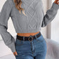 Urvashi Jumper | Dames Herfst Kort Gebreide Jumper met Gedraaid Patroon