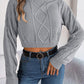 Urvashi Jumper | Dames Herfst Kort Gebreide Jumper met Gedraaid Patroon
