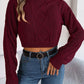 Urvashi Jumper | Dames Herfst Kort Gebreide Jumper met Gedraaid Patroon