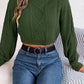 Urvashi Jumper | Dames Herfst Kort Gebreide Jumper met Gedraaid Patroon