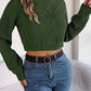 Urvashi Jumper | Dames Herfst Kort Gebreide Jumper met Gedraaid Patroon