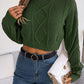 Urvashi Jumper | Dames Herfst Kort Gebreide Jumper met Gedraaid Patroon