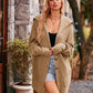 Urvi Vest | Dames Herfst Mid-Lange Gebreide Vest met Brede Kraag, Knopen en Zakken
