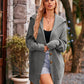 Urvi Vest | Dames Herfst Mid-Lange Gebreide Vest met Brede Kraag, Knopen en Zakken
