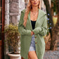 Urvi Vest | Dames Herfst Mid-Lange Gebreide Vest met Brede Kraag, Knopen en Zakken