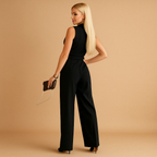 Dames Wijde Pijpen Wikkel Jumpsuit