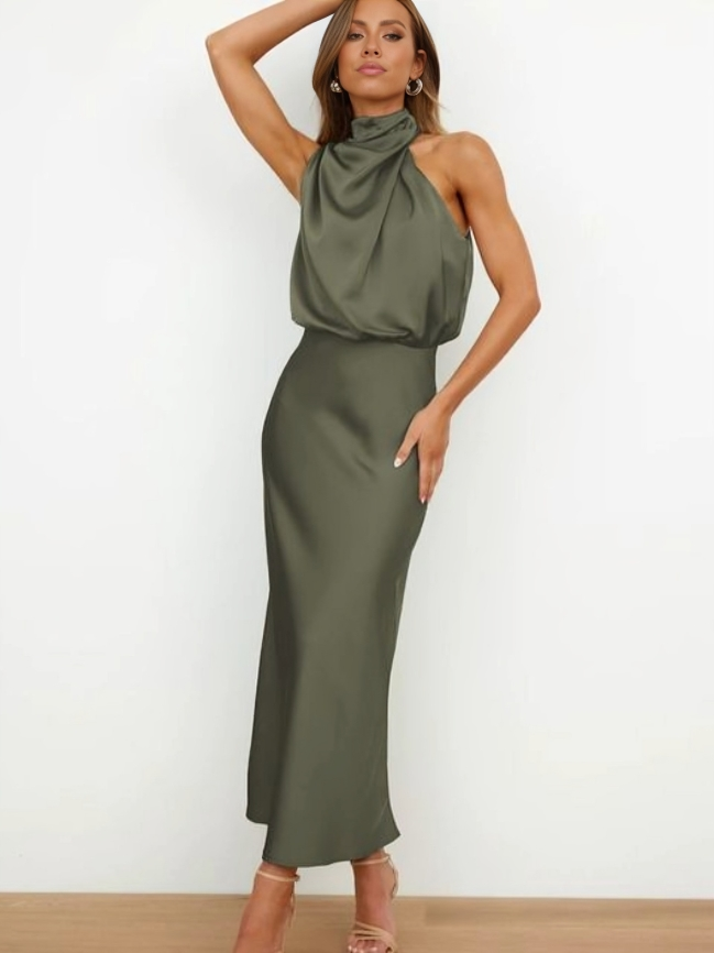 Dames Halter Maxi Avondjurk