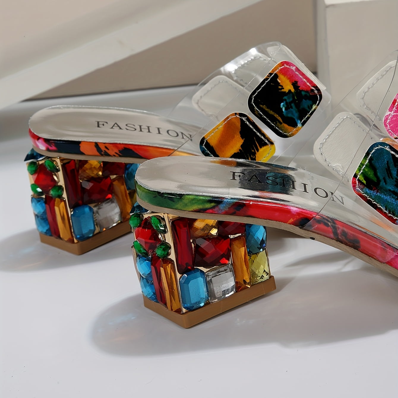 Sandals for Women | Open Toe Decorative Block Heel