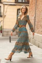 Dames Etherische Midi Jurk