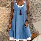 Dames Mouwloze Midi Jurk Zomer