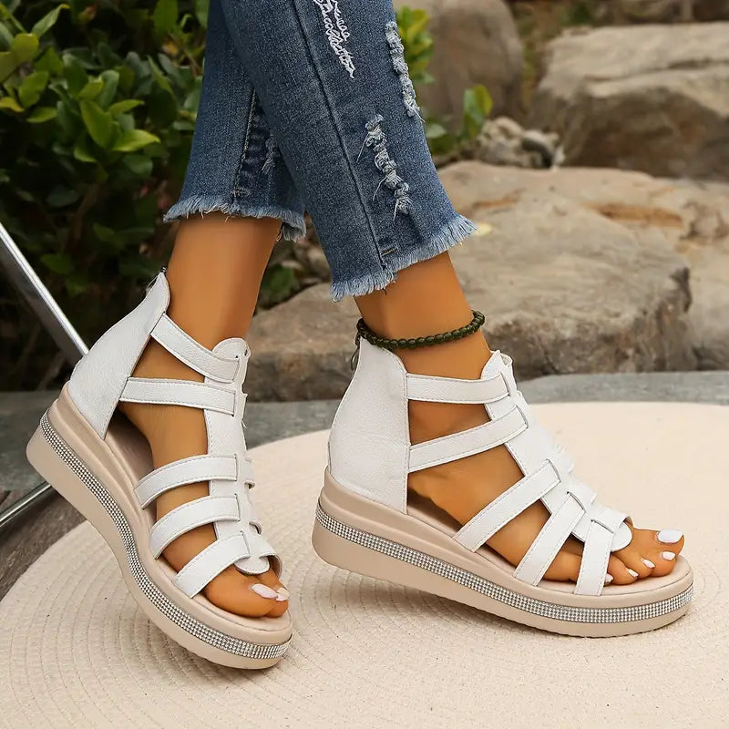 Dames Comfort Sandalen met Strass