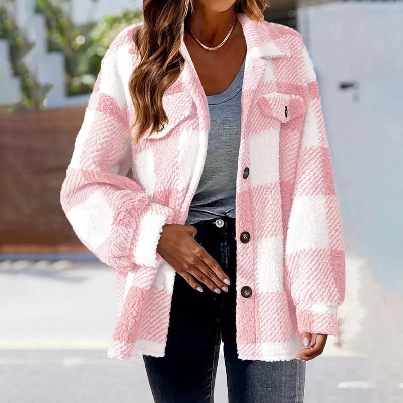 Tianna Coat | Dames Winter Casual Warme Geruite Coat