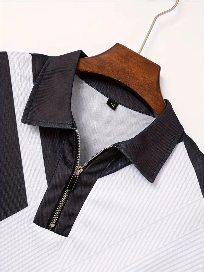 Aris Shirt | Regular Fit Kleurblok Golfshirt