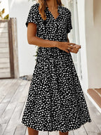 Dames Zomer Midi Jurk Dierenprint