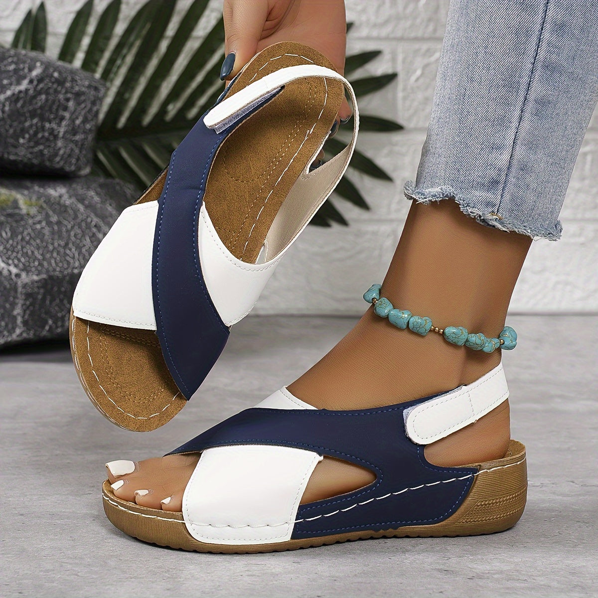 Dames Slingback Sandalen Open Teen