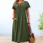 Dames Relaxed Fit Maxi Jurk voor Overdag