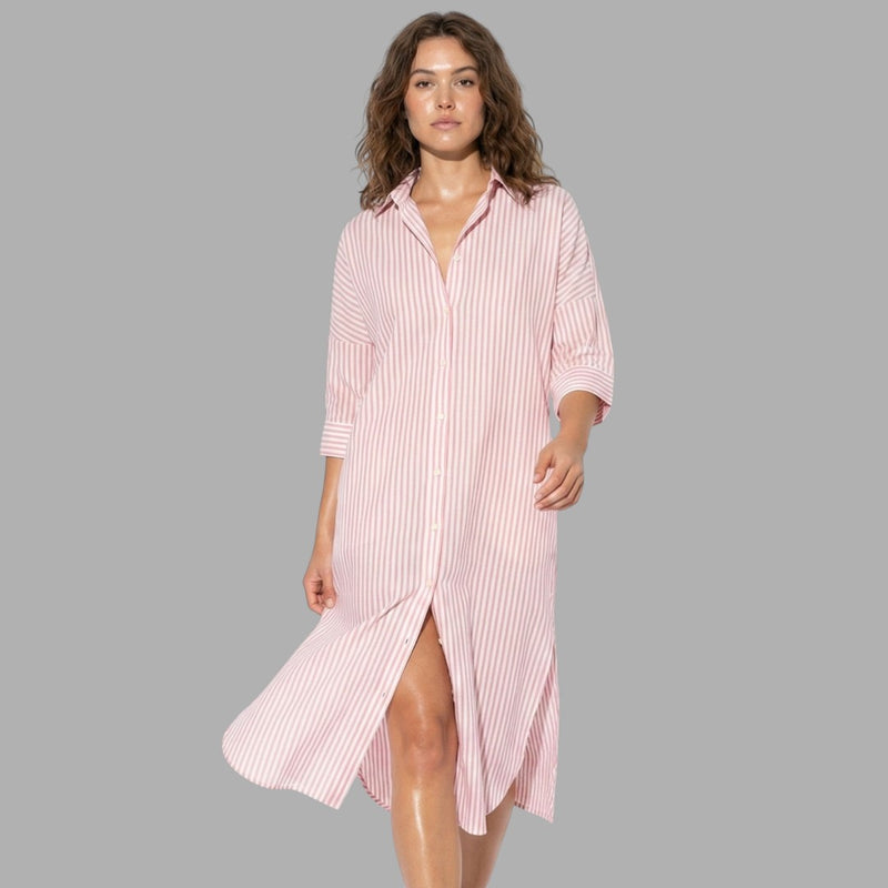 Dames Chic Blouse Midi Jurk