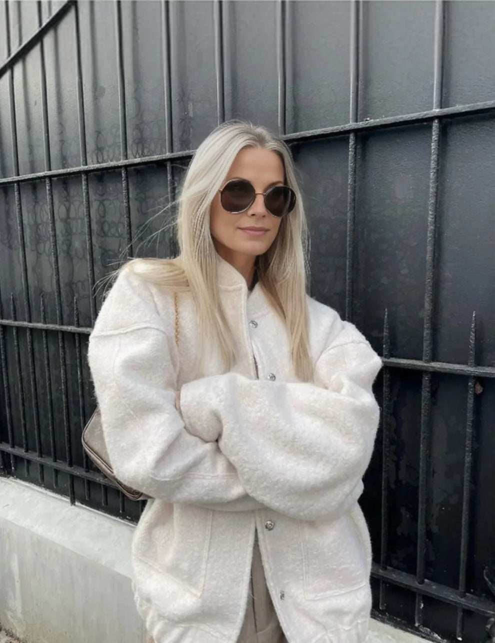 Zahara Jas | Oversized Wolmix Bomber Jas