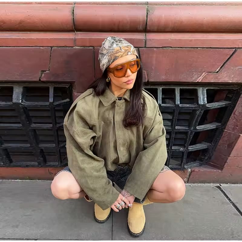 Xaviera Jas | Herfst Suède Jas met Rits