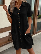 Women's Minimalist Mini Blouse Dress
