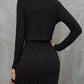 Ruth Jurk | Geribd Vest en Bodycon Jurk Set