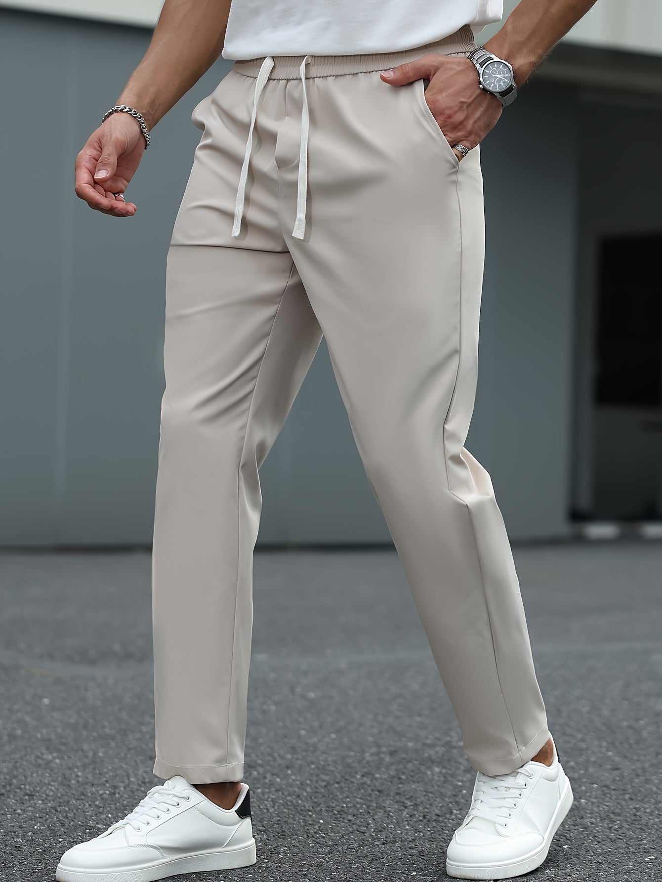 Heren Tapered Comfort Broek met Trekkoord Montarello