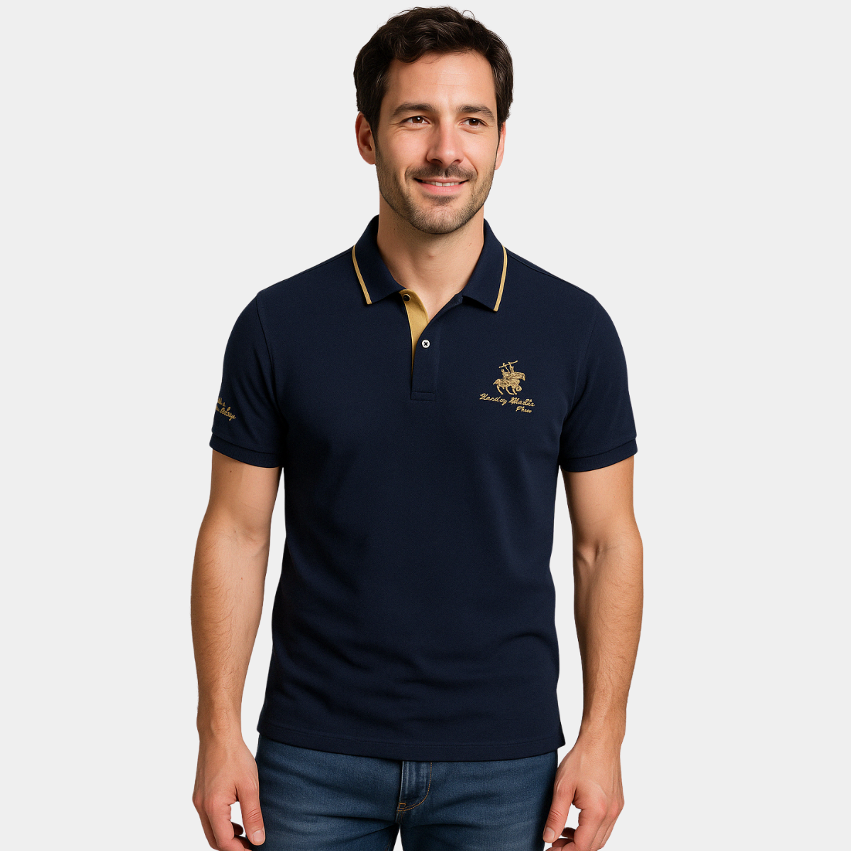 Heren Polo met Contrasterende Kraag Montarello