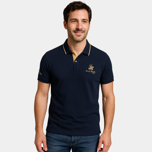 Heren Polo met Contrasterende Kraag Montarello