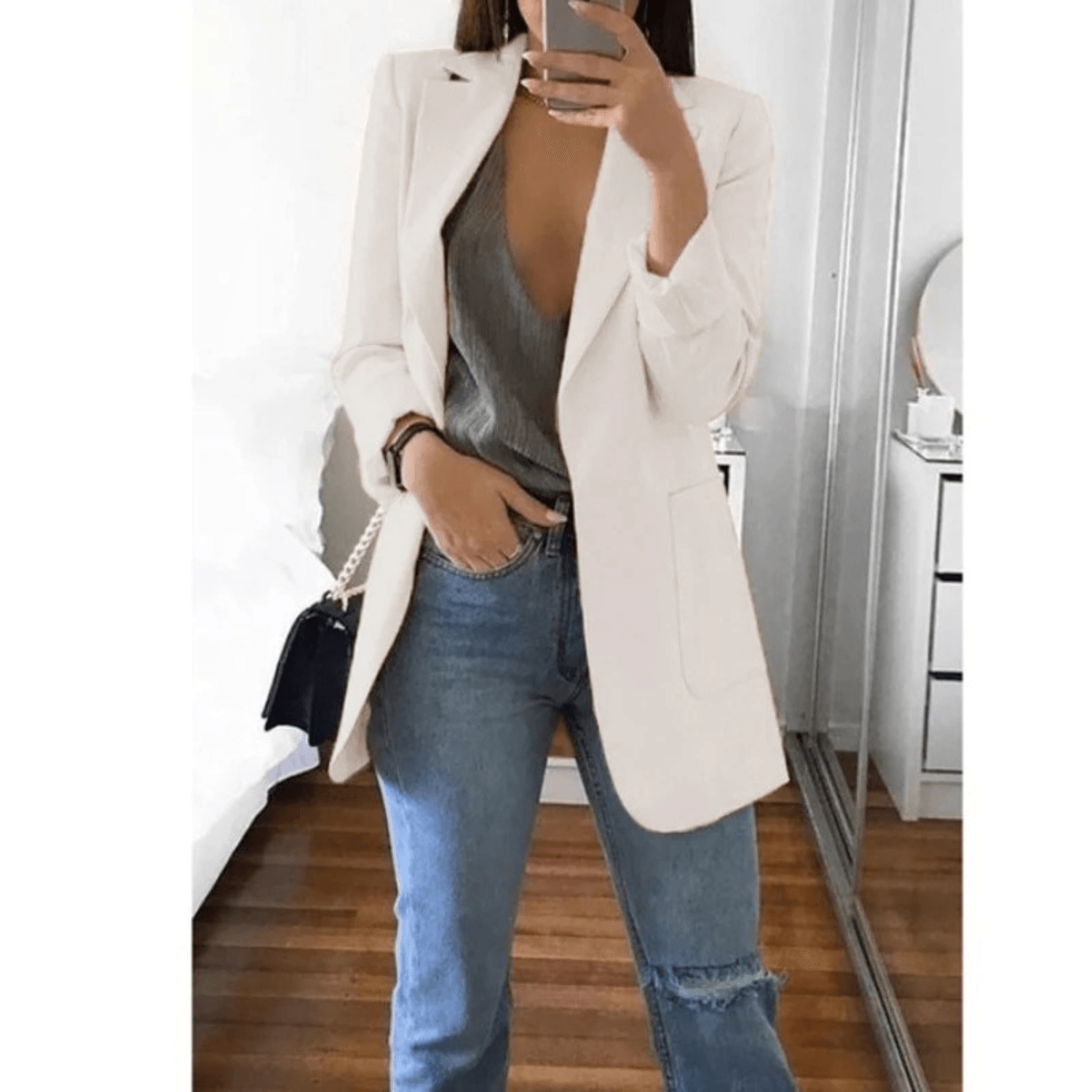 Bailey Blazer | Lange Dames Blazer - Carla Moda