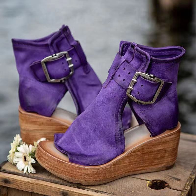 Dames Sleehak Sandalen met Gespband