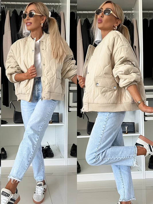 Yaleah Jas | Herfst Gewatteerde Korte Bomberjas