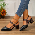 Dames Hak Sandalen Met Puntneus