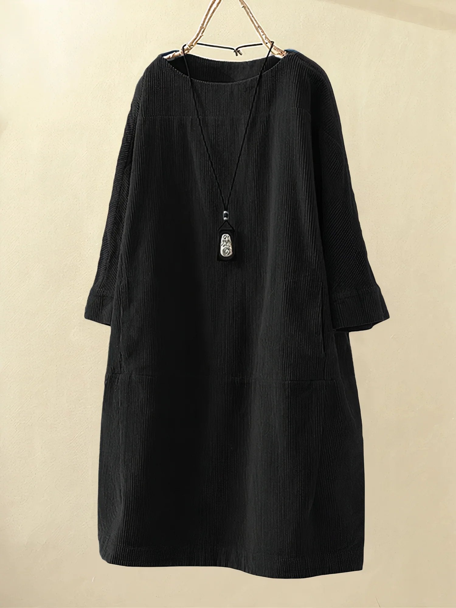 Dames Corduroy Tuniek Mini Jurk
