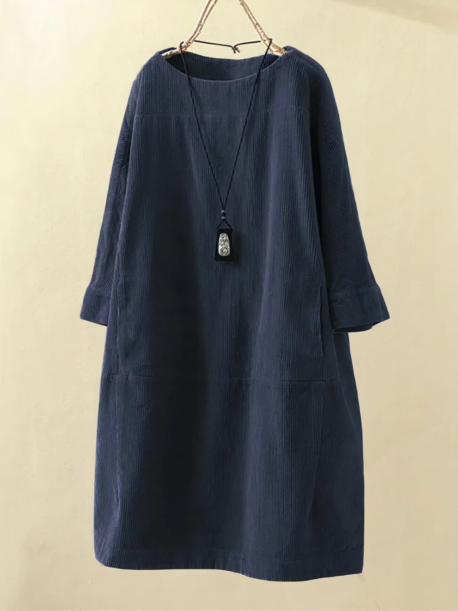 Dames Corduroy Tuniek Mini Jurk
