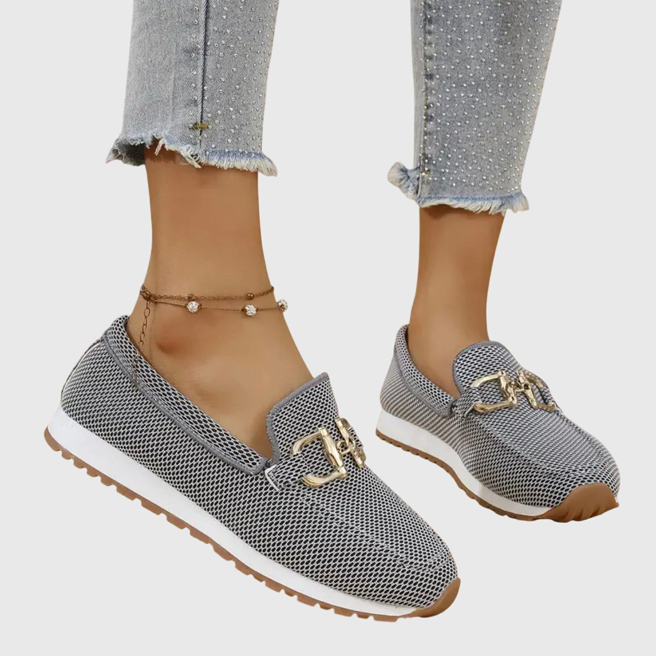 Dames Orthopedische Mesh Instappers Platform Zool