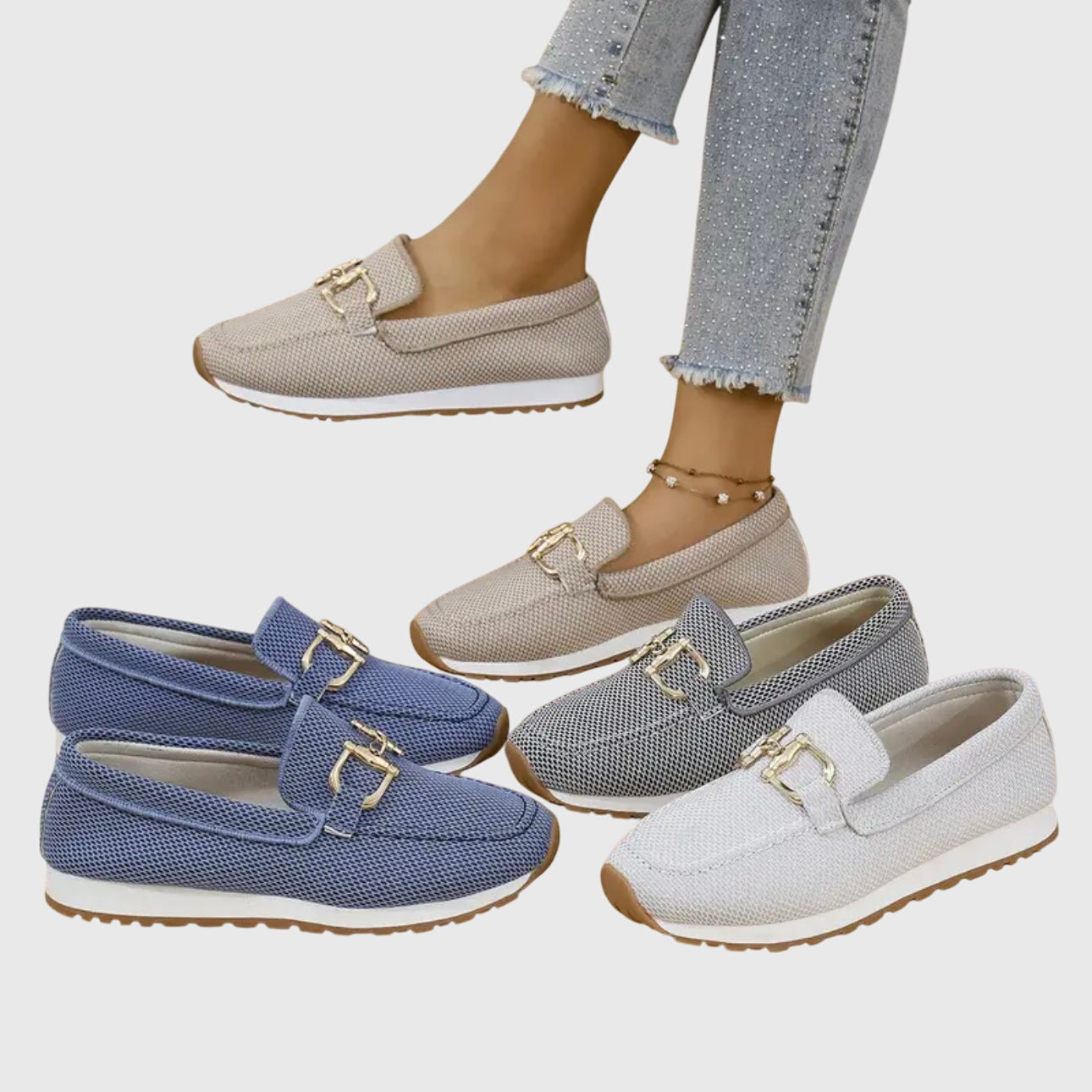Dames Orthopedische Mesh Instappers Platform Zool