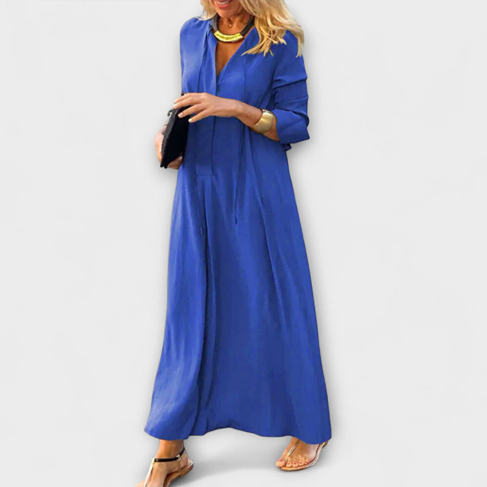 Dames Comfortabele Maxi Jurk met Relaxte Pasvorm