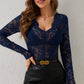 Petunia Top | Lange Mouw Top met V-Hals en Kant