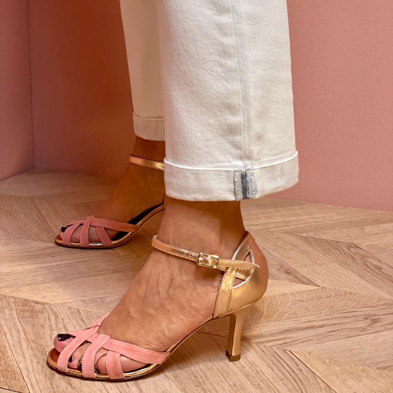 Dames Blokhak Sandalen met Puntneus