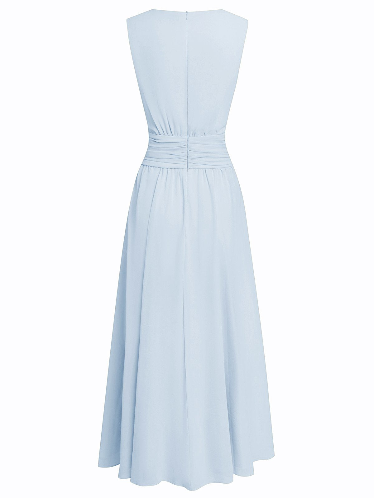 Dames Mouwloze A Lijn Maxi Jurk Chiffon