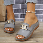 Dames Comfort Sandalen met Gesp en Demping