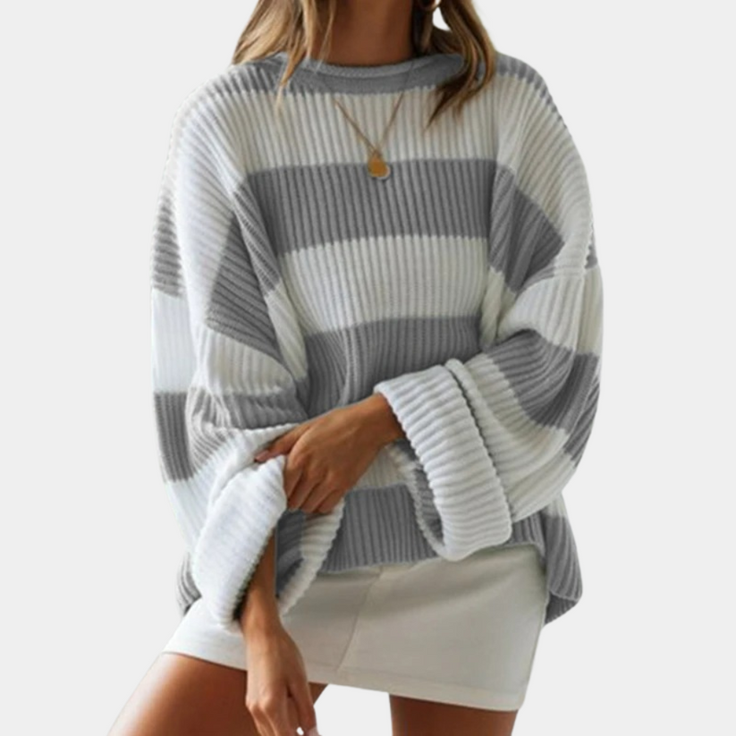 Yahana Jumper | Herfst Gestreepte Oversized Gebreide Jumper