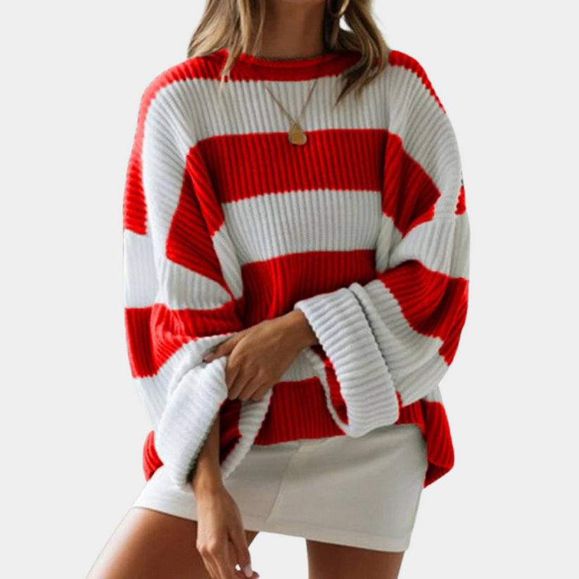 Yahana Jumper | Herfst Gestreepte Oversized Gebreide Jumper
