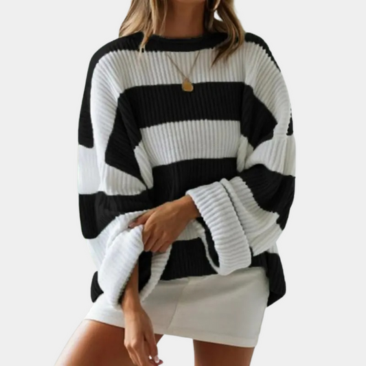 Yahana Jumper | Herfst Gestreepte Oversized Gebreide Jumper