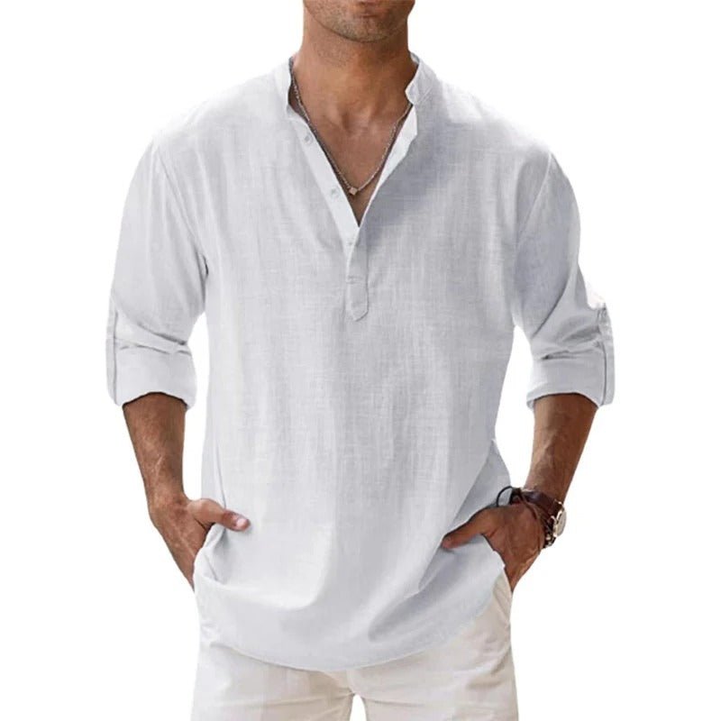 Heren Zomershirt van Katoen en Linnen Montarello