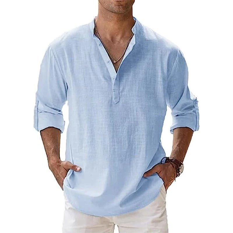 Heren Zomershirt van Katoen en Linnen Montarello