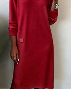Dames Comfortabele Midi Jurk