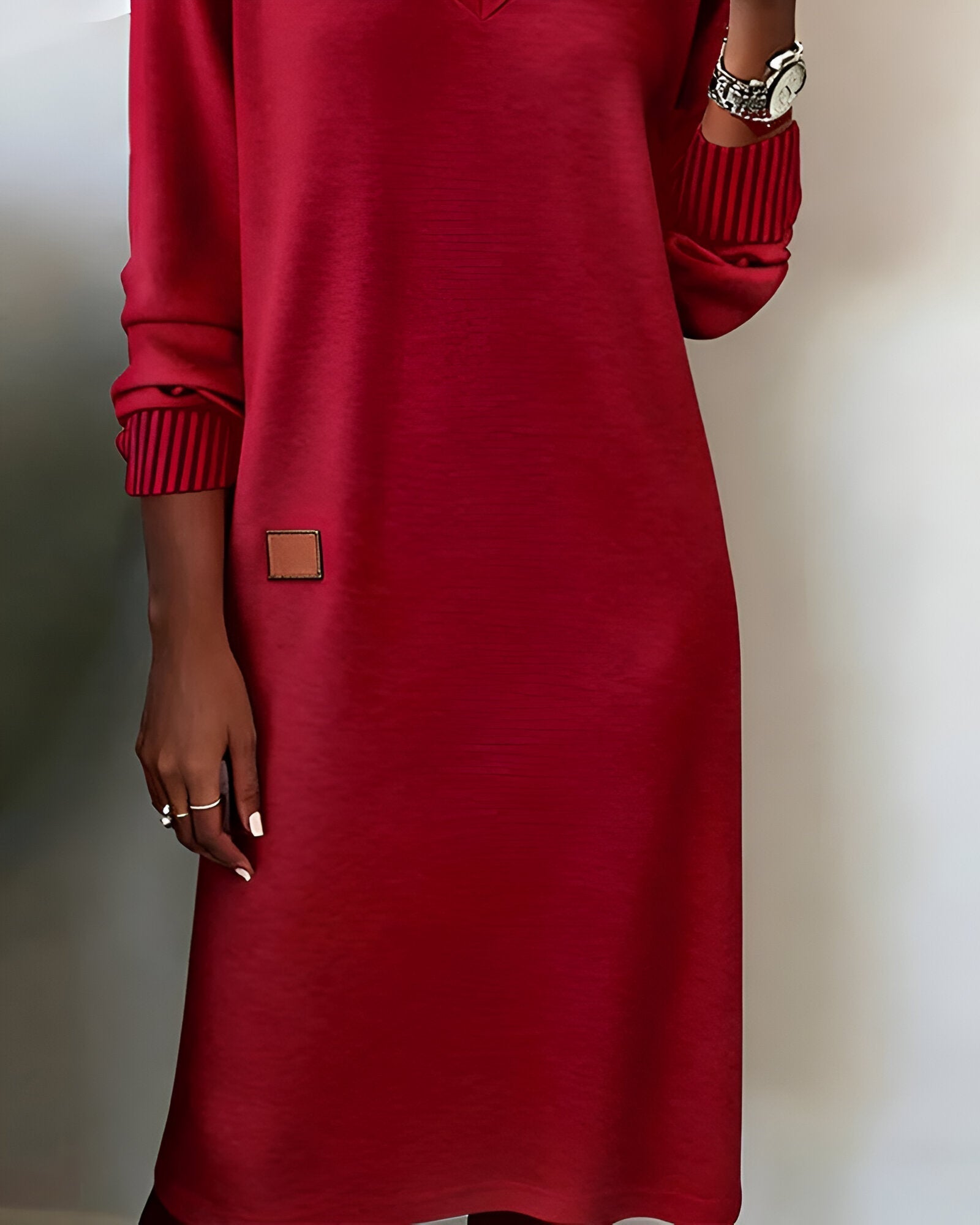 Dames Midi Jurk Minimalistisch