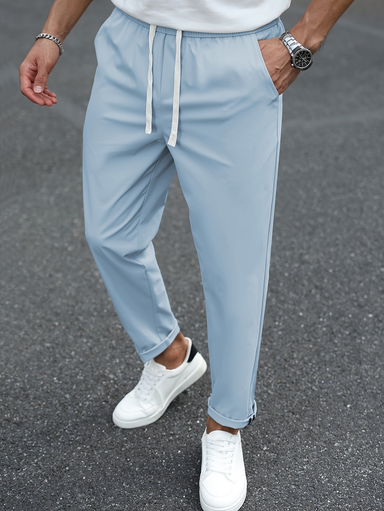 Heren Tapered Comfort Broek met Trekkoord Montarello